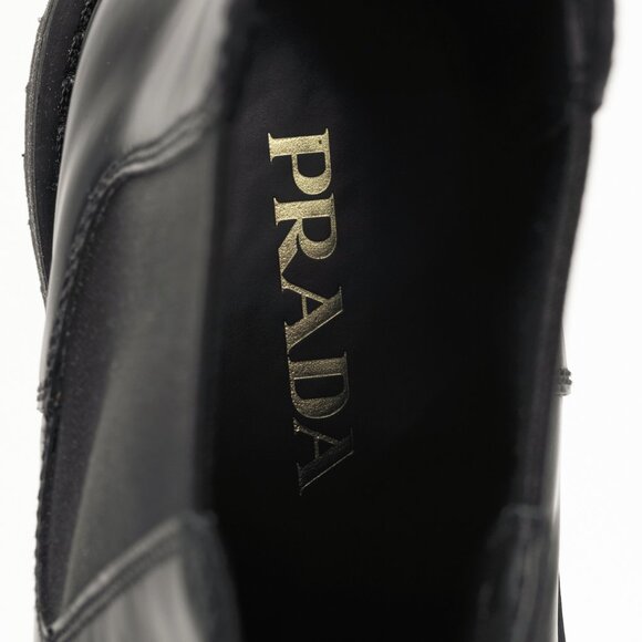 Prada Black Leather Chelsea Ankle Boots - Picture 10 of 12